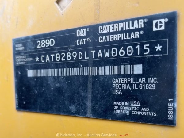 2017 Caterpillar 289D Skid Steer - Image 3