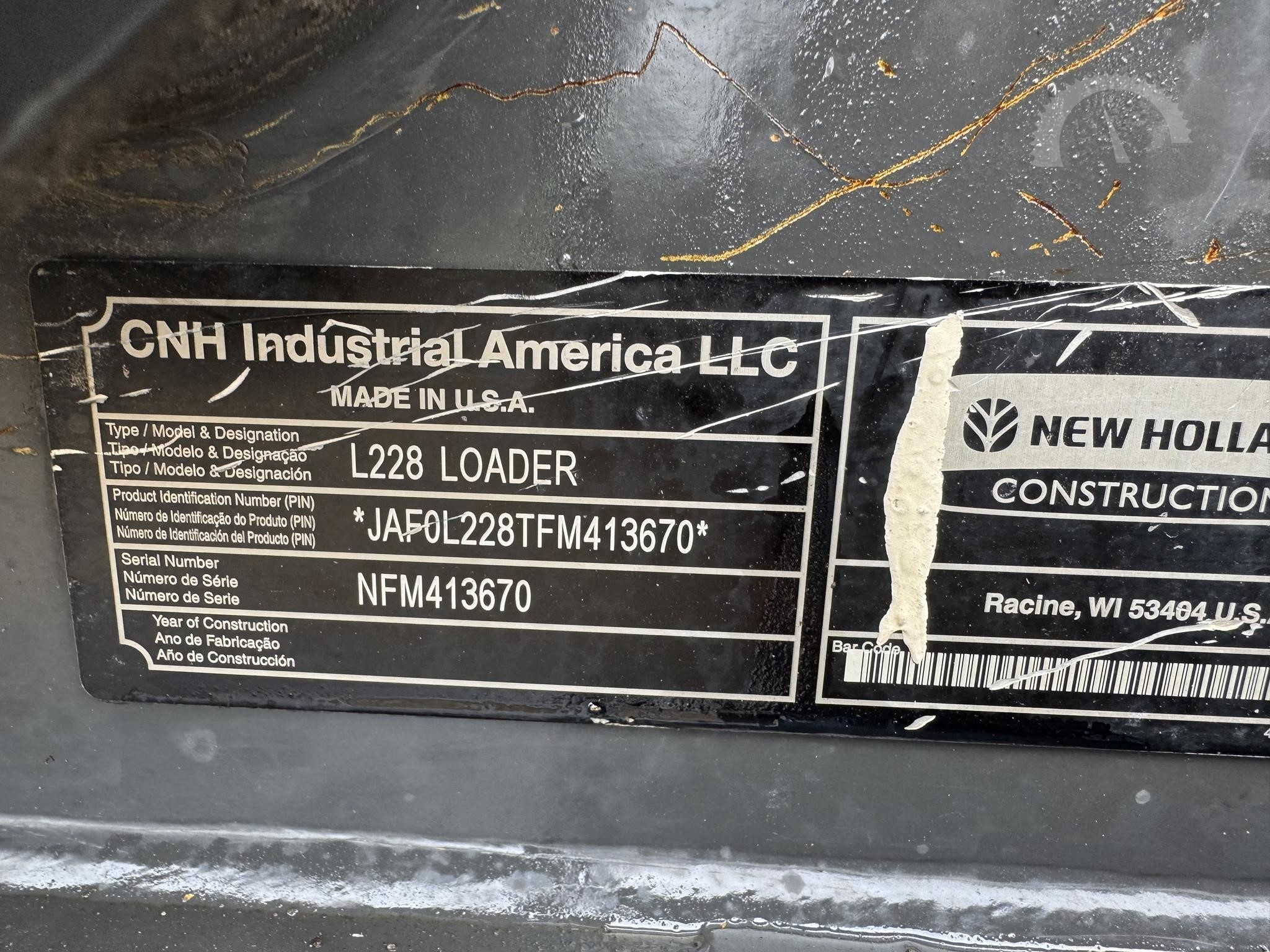 2016 New Holland L228 Wheel Skid Steers Hours 3,809 - Image 7