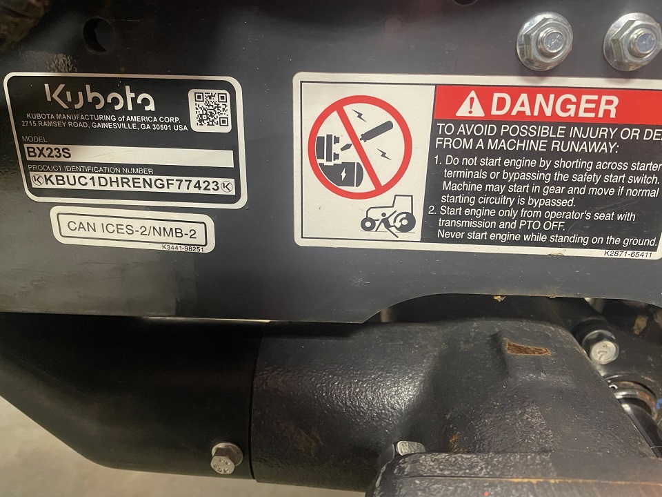 2022 Kubota BX23S Tractor 25 Hours - Image 5