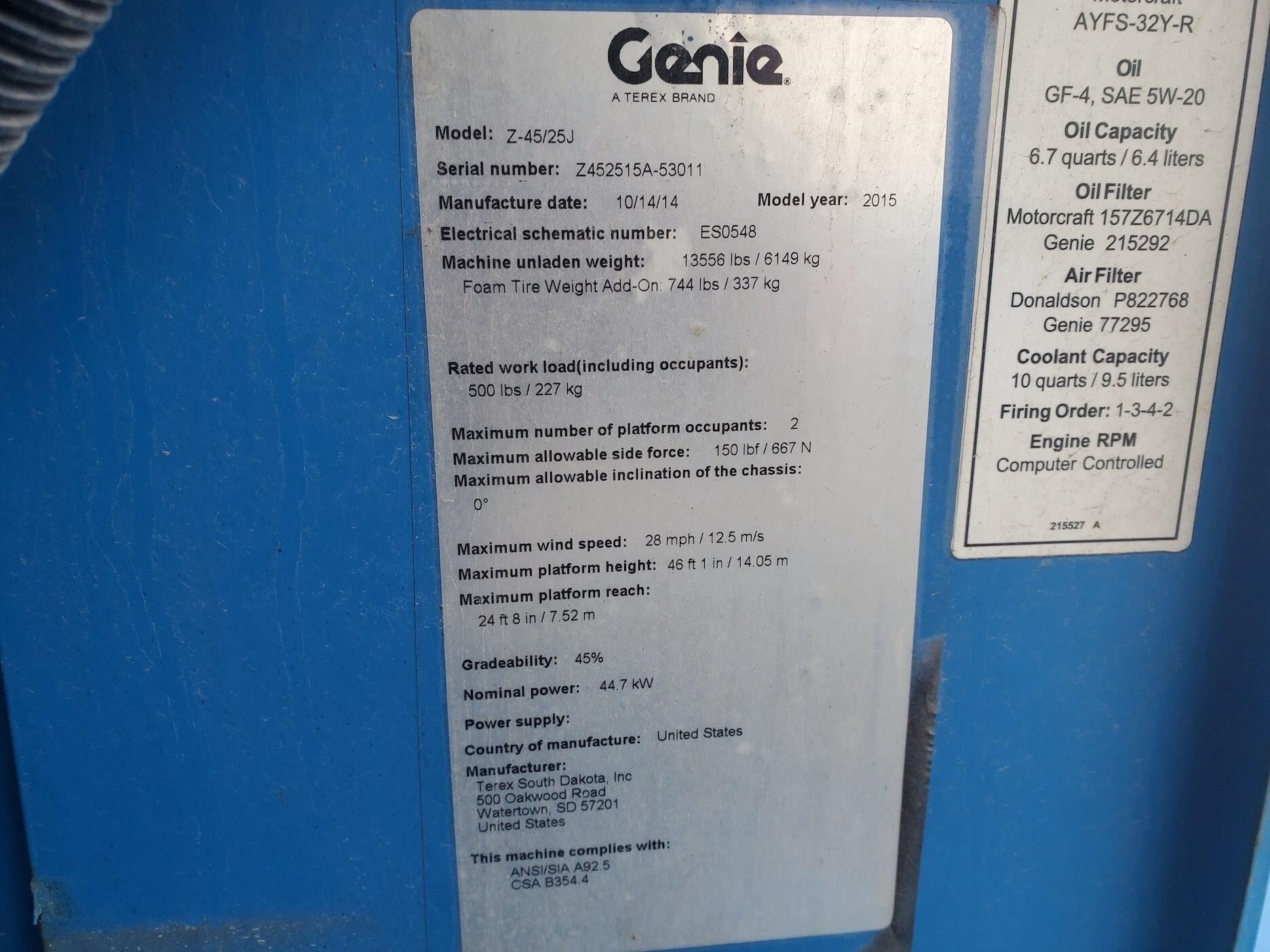 2015 Genie Z45/25J Telehandler - Image 25